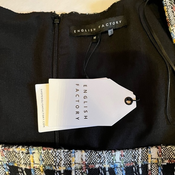 NWT English Factory size M tweed mini dress - Picture 8 of 11